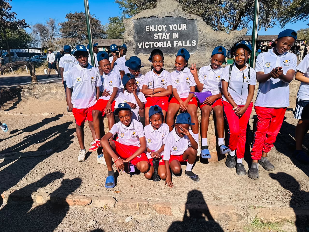 Twin One Academy learners during the Victoria Falls educational trip
